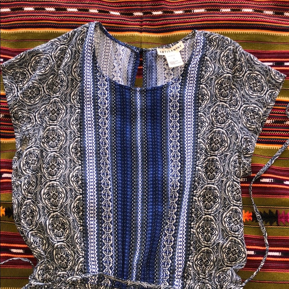 Blue Printed ROMPER fits size 2